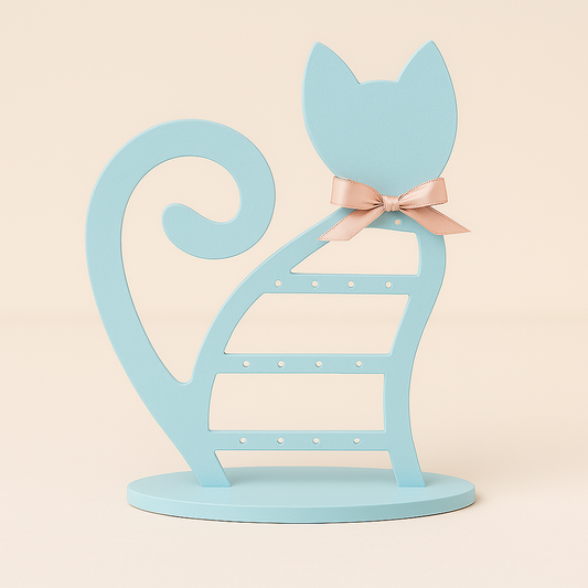 Purrfect Cat Earring Holder & Paw-Shaped Mobile Stand Gift Combo