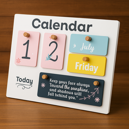 Premium Wooden Perpetual Desk Calendar