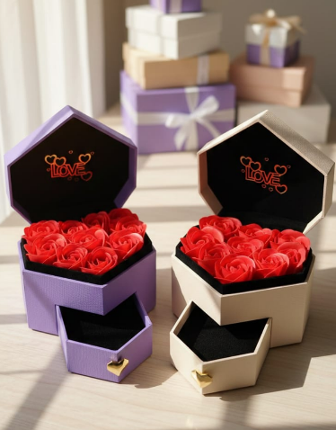 "Everlasting Love" Geometric Heart boxes