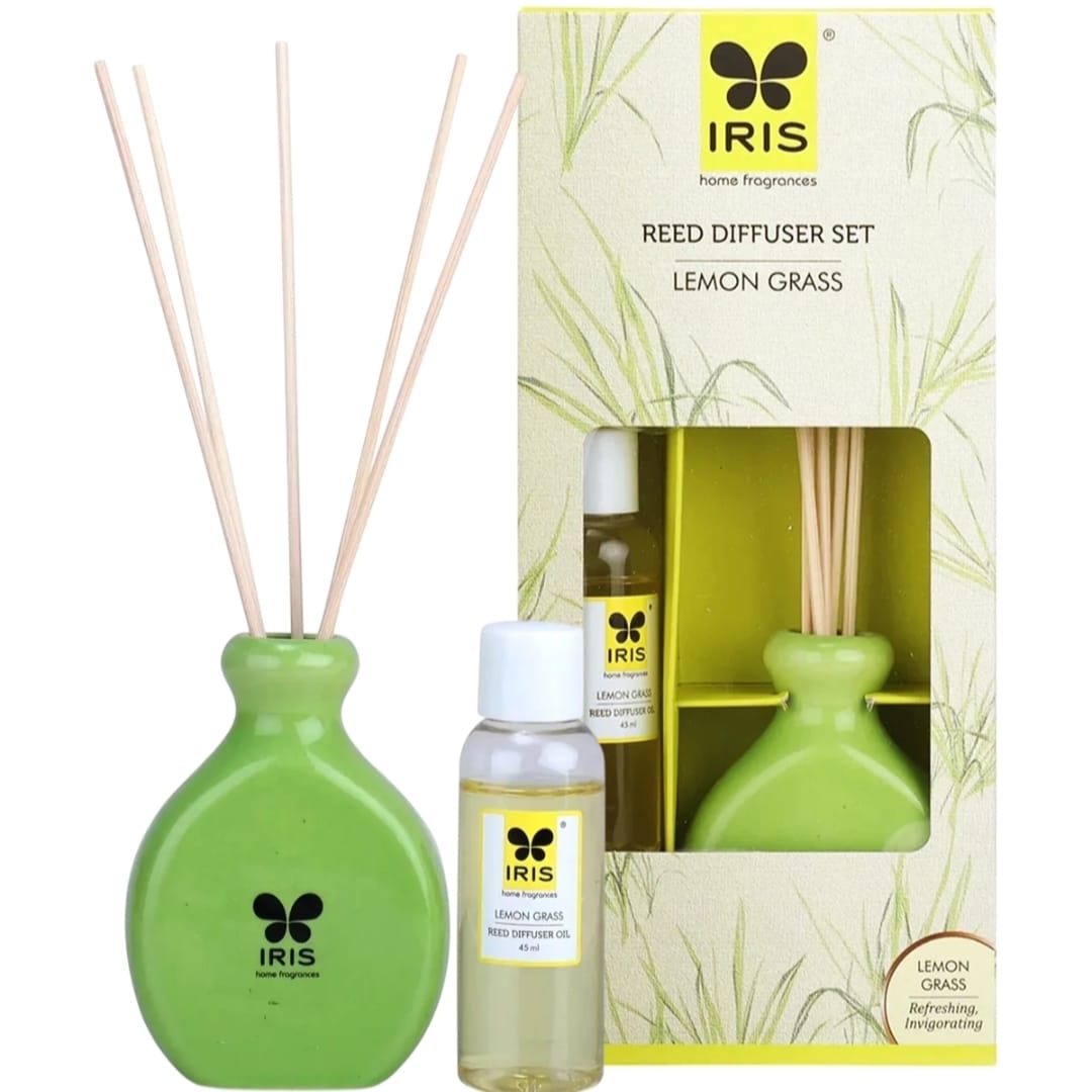 IRIS Lemongrass Reed Diffuser Set