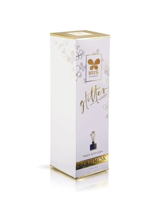 IRIS Glitter Reed Diffuser – Gold Musk
