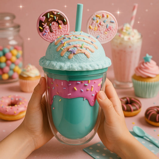 Magical Ice Cream Shake Tumbler Cups – Unicorn & Cookie Delight Series