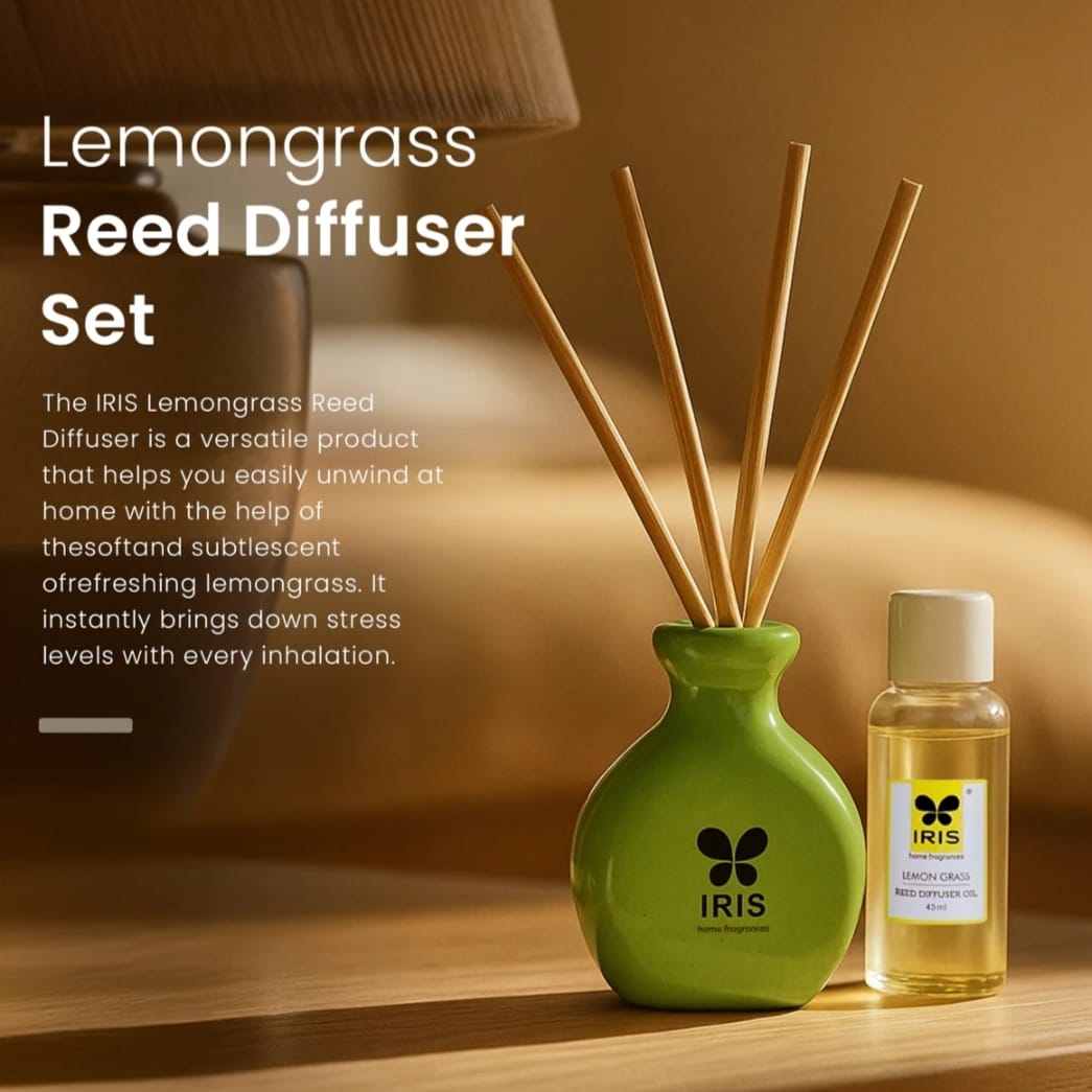 IRIS Lemongrass Reed Diffuser Set