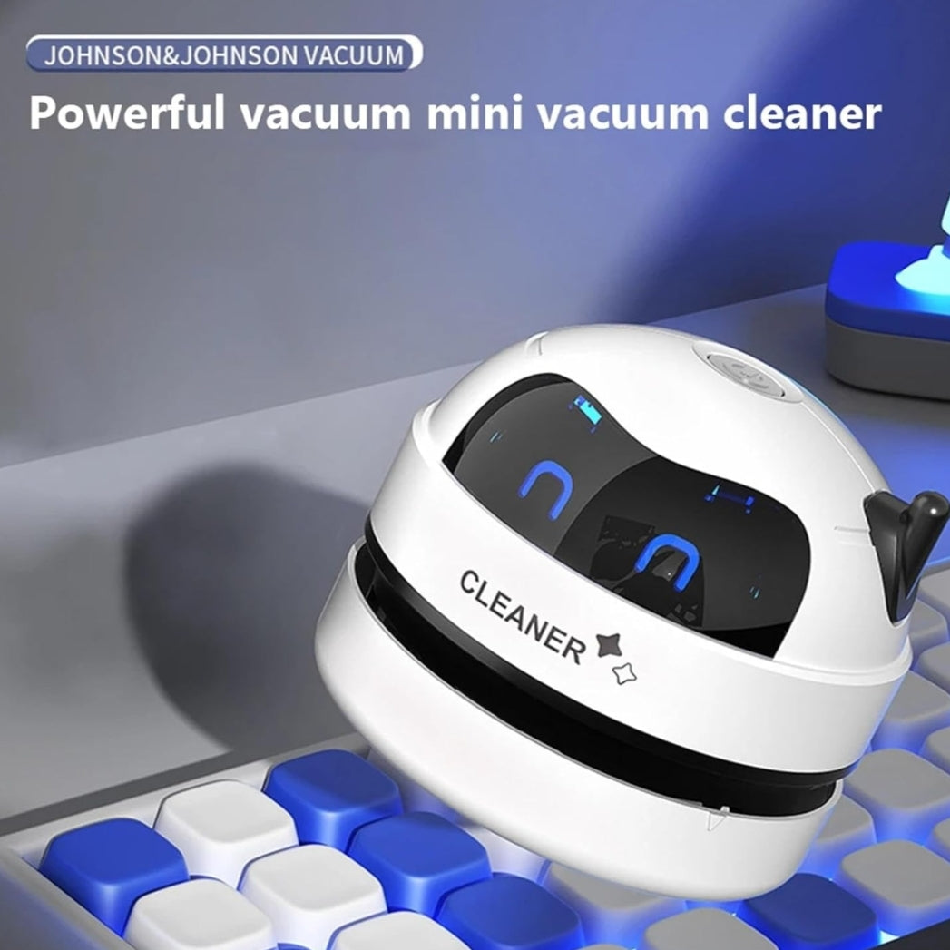 Mini Robot Vacuum Cleaner – USB Rechargeable Desktop & Keyboard Dust Cleaner