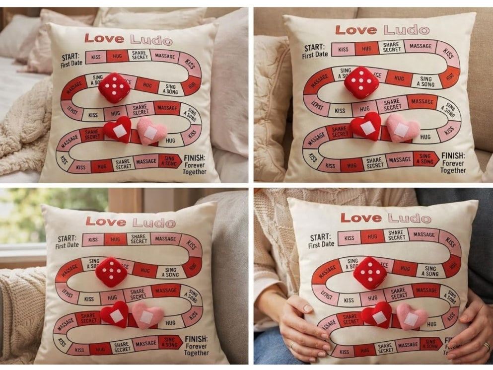 Love Ludo Couple Game Pillow