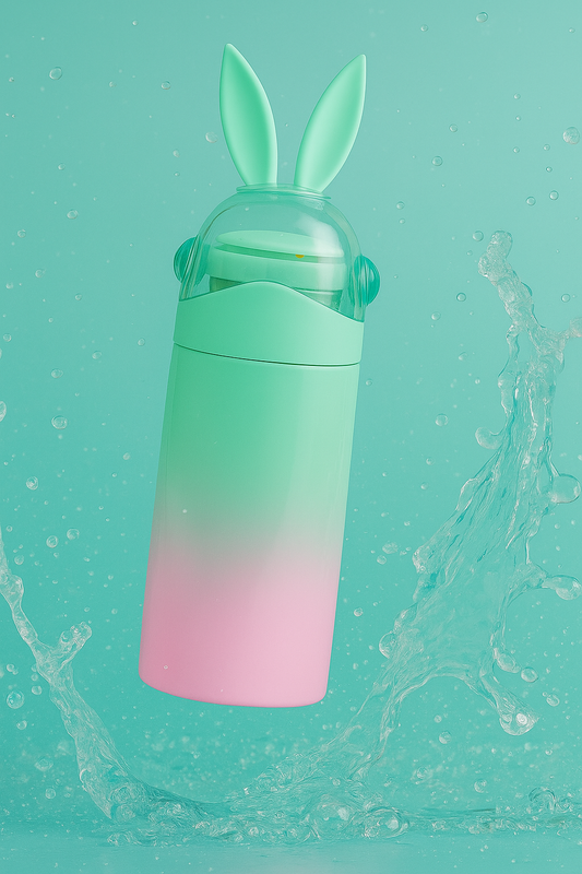 Bunny Splash Kids Water Bottle – Leakproof & BPA-Free (500ml)