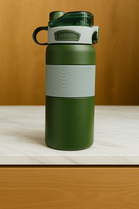 KEEPIII Smart Sip Bottle – Leakproof Flip Top Water Bottle with Grip Band
