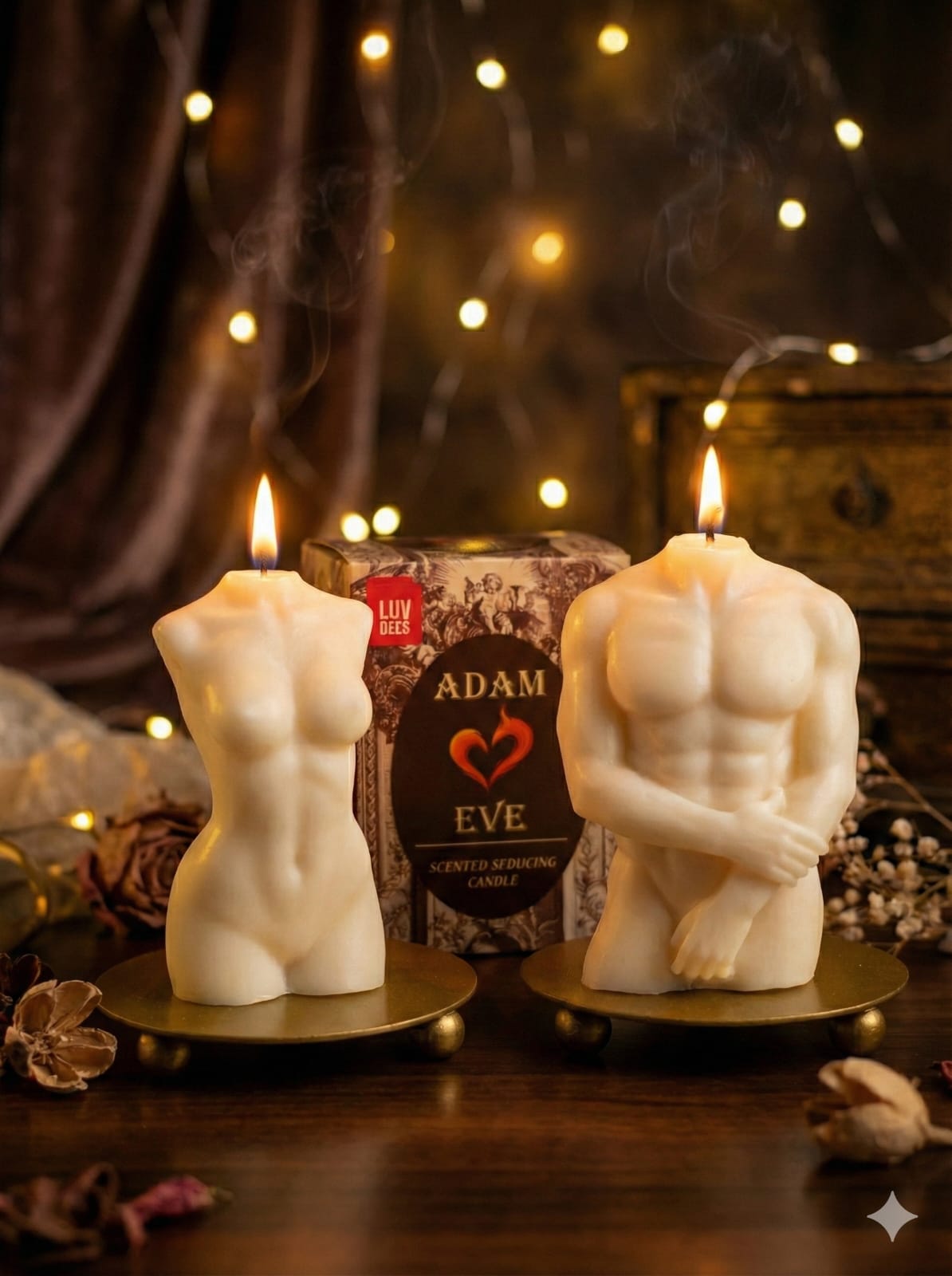 Adam & Eve Sculpted Scented Candles 🕯️