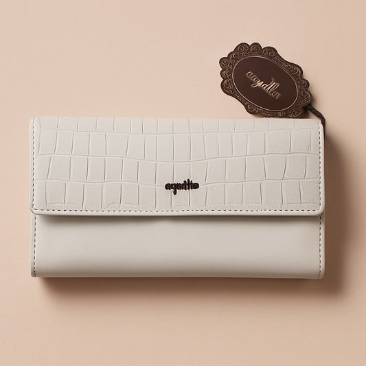 Espelho Luxe Croc-Textured Wallet