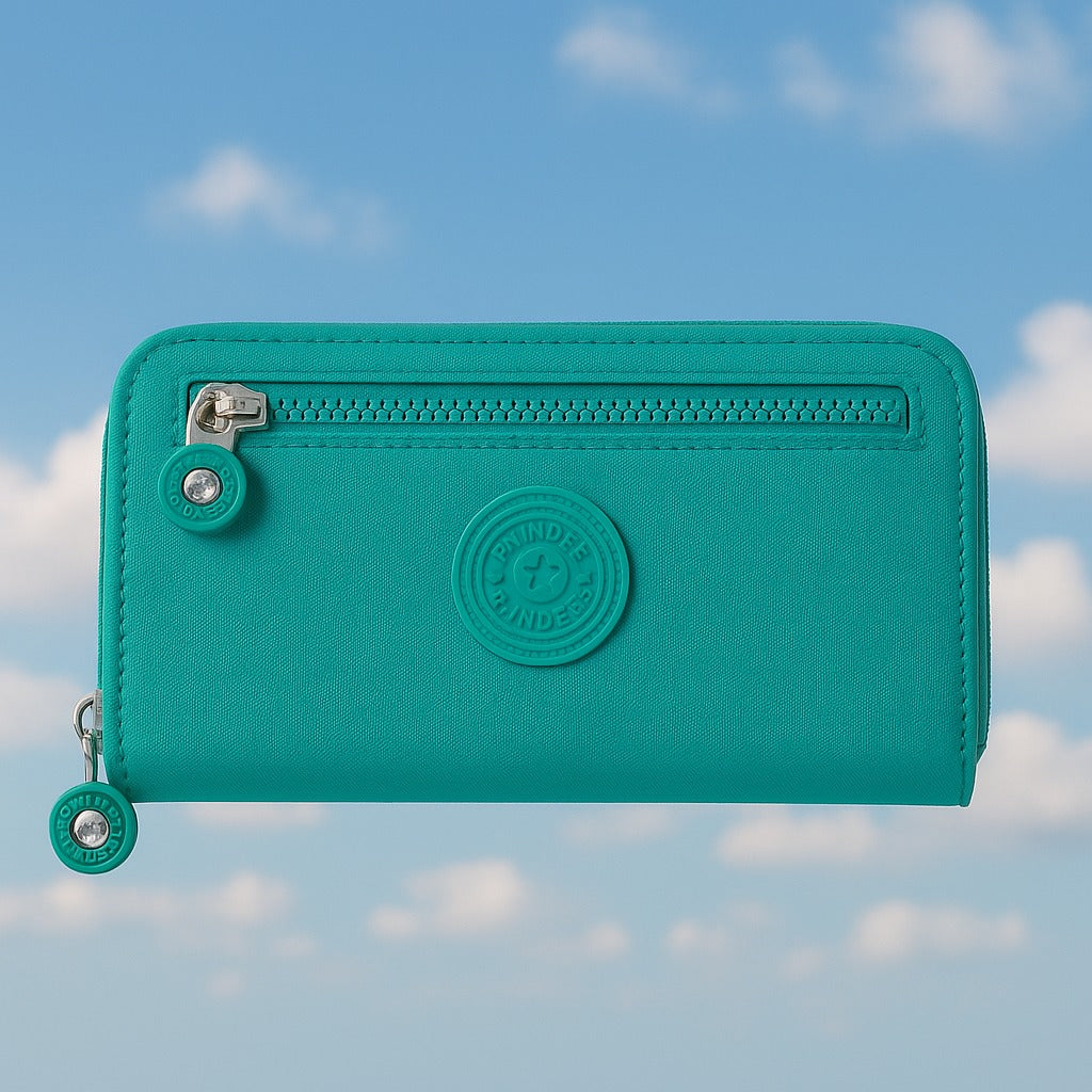 AquaShield Zipper Wallet – Stylish RFID-Blocking Travel Clutch