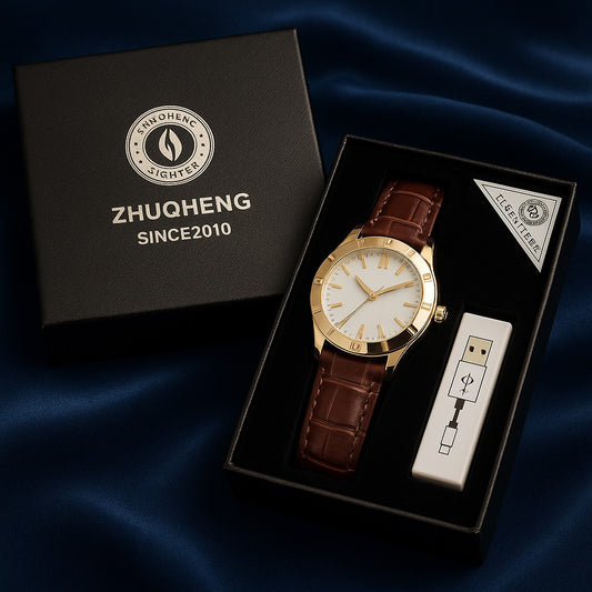 Premium Analog Watches with Rechargeable Flameless Lighters