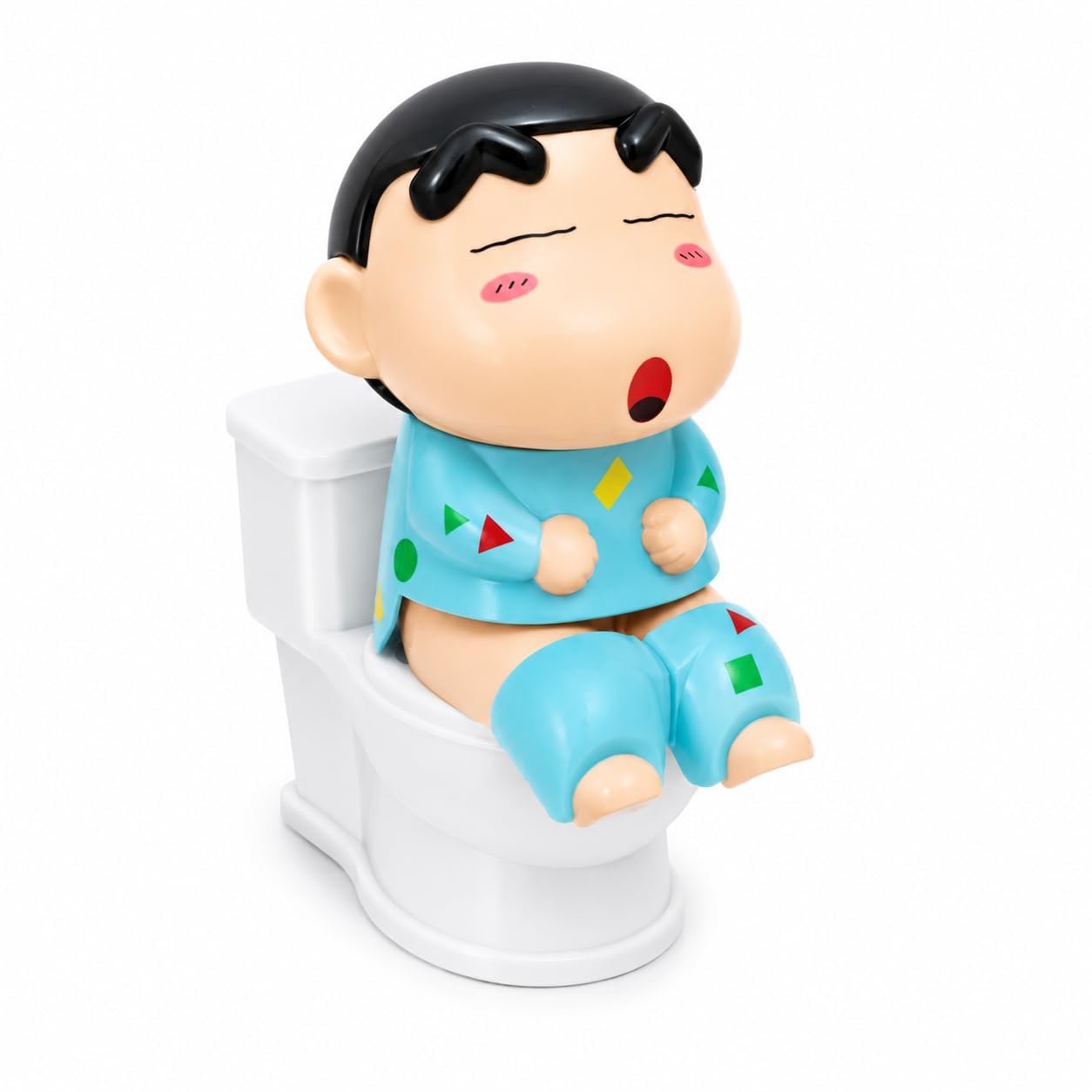 Susu Shin-chan Pissing Toilet Prank Set(Pack of 1) 13cm Leak-Free Water Base | Interactive Mini Water Spray Squeeze-Refillable Water Prank Toy