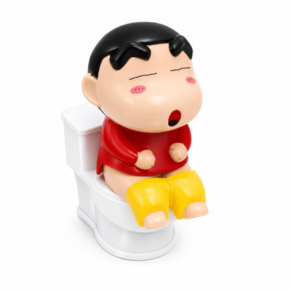 Susu Shin-chan Pissing Toilet Prank Set(Pack of 1) 13cm Leak-Free Water Base | Interactive Mini Water Spray Squeeze-Refillable Water Prank Toy