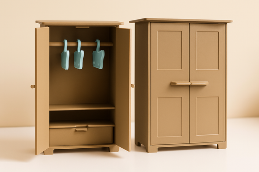 Mini Cupboard Earring & Ring Holder with Secret Drawer – Elegant 3D-Printed Jewelry Organizer
