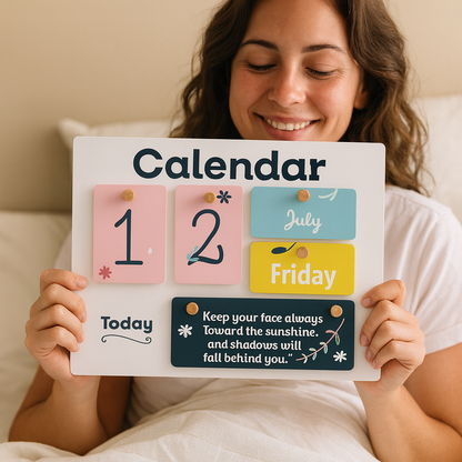 Premium Wooden Perpetual Desk Calendar