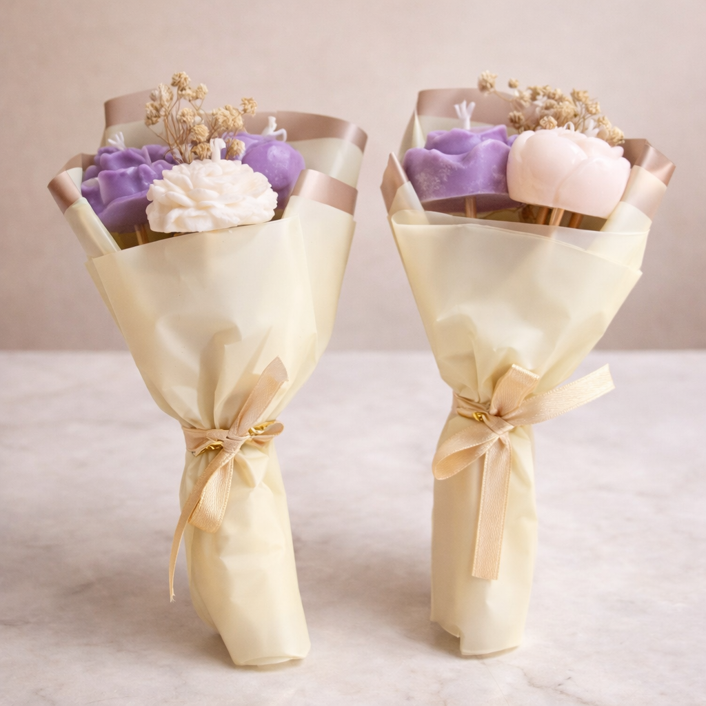 Handmade Floral Bouquet Candle (PACK OF 5)