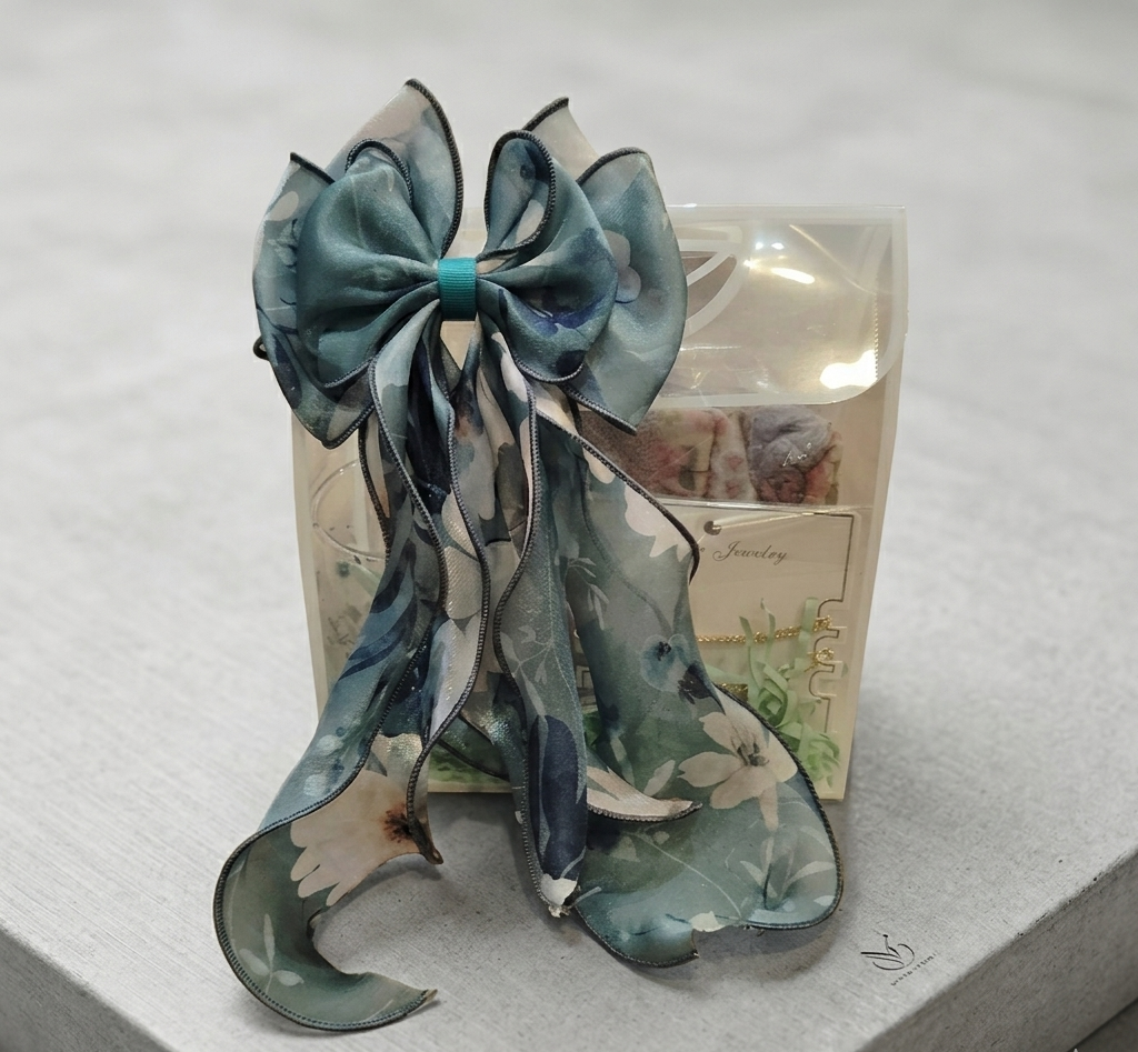 Elegant Floral Gift Box with Premium Sheer Bow