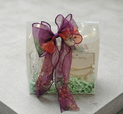 Elegant Floral Gift Box with Premium Sheer Bow