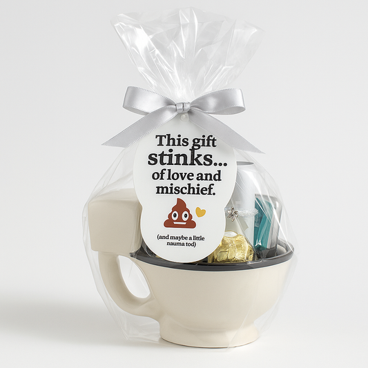 “Stinks of Love” Toilet Mug Rakhi Hamper – Quirky Gift for Brothers