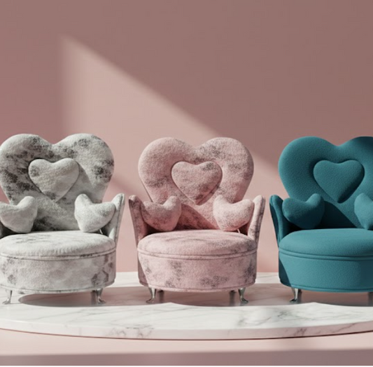 "Heart-to-Heart" Velvet Accent Chair Collection
