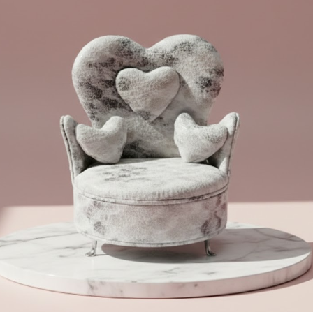 "Heart-to-Heart" Velvet Accent Chair Collection