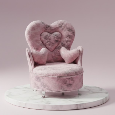 "Heart-to-Heart" Velvet Accent Chair Collection