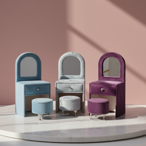"Royal Reflection" Mini Vanity & Ottoman Collection