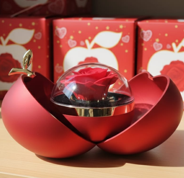 "Enchanted Apple" Eternal Rose Jewelry Box