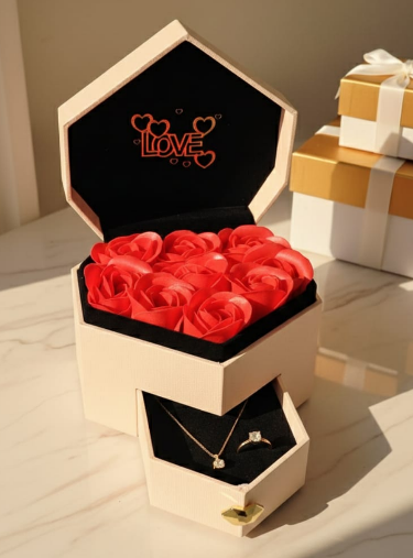 "Everlasting Love" Geometric Heart boxes