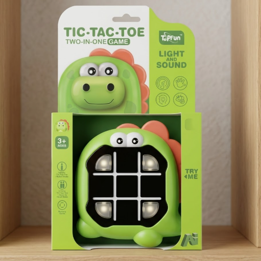 Tic-Tac-Toe Light & Sound Educational Game Toy (2-in-1 Game)