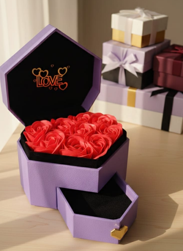 "Everlasting Love" Geometric Heart boxes