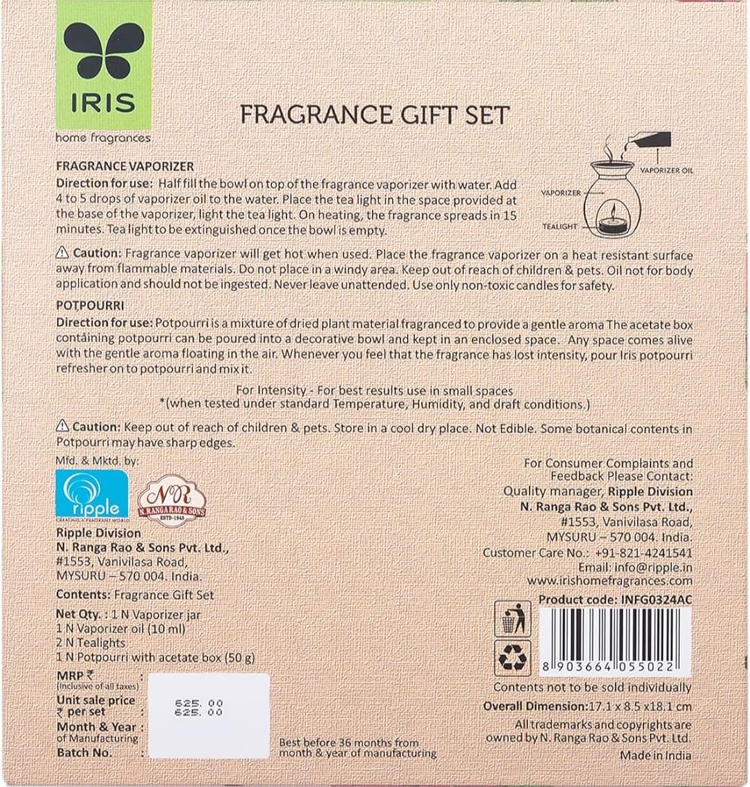 IRIS Apple Cinnamon Fragrance Gift Set