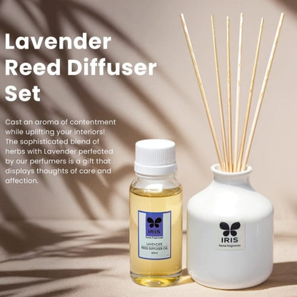 IRIS Lavender Reed Diffuser Set