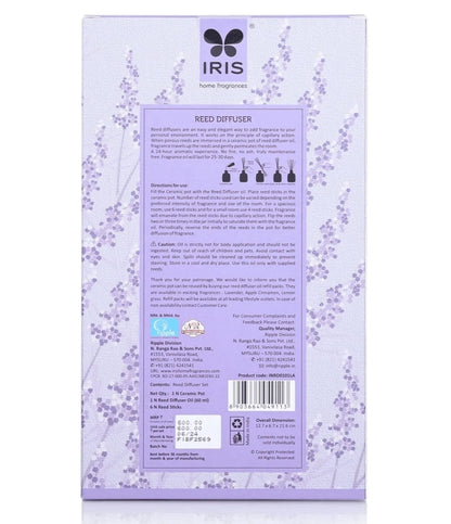 IRIS Lavender Reed Diffuser Set