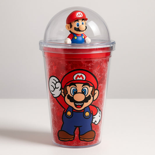 Super Mario 3D Tumbler Cup with Figurine Lid