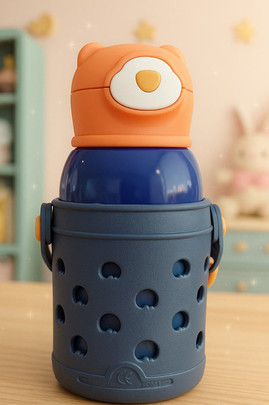 Cute Bear-Themed Insulated Water Bottle for Kids – 2 Adorable Styles