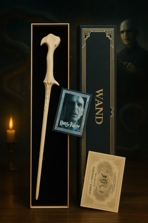 Voldemort’s Enchanted Wand Replica  + Free Hogwarts Tie