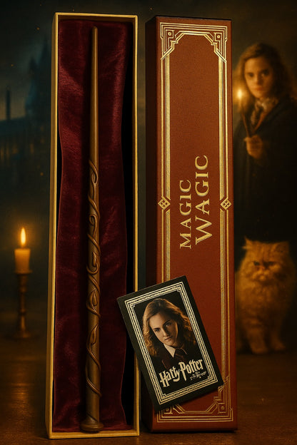 Hermione’s Enchanted Wand + Free Hogwarts House Tie