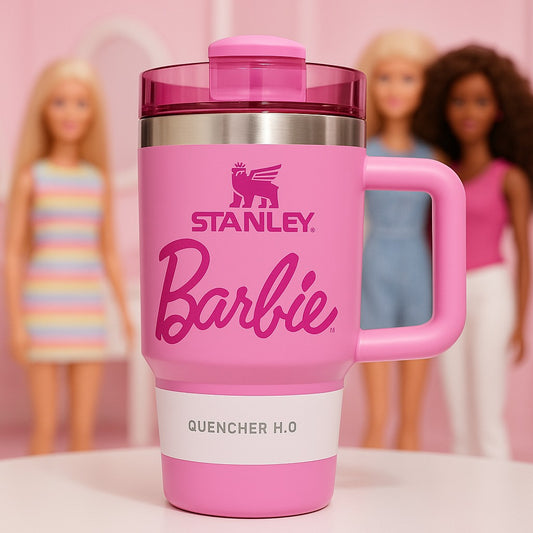 Stanley x Barbie Quencher H2.O Tumbler – Iconic Pink Edition (40oz)