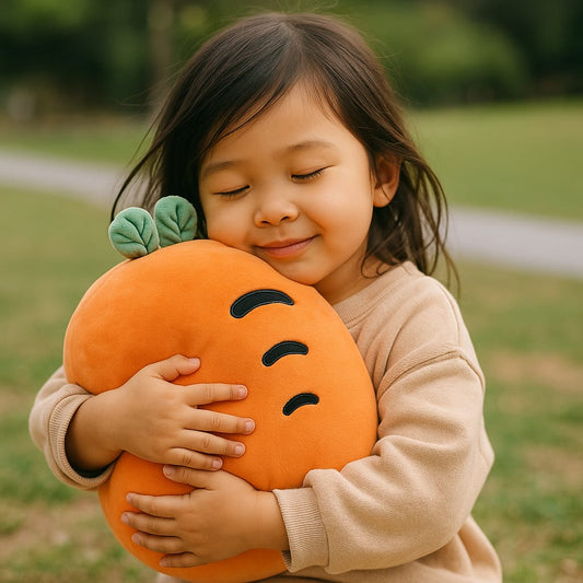 Carrot Plush Pillow – Soft & Cuddly Hug Toy with Blanket inside!