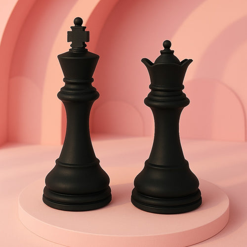 Chess King & Queen Gift Decor Set