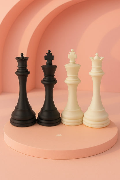 Chess King & Queen Gift Decor Set