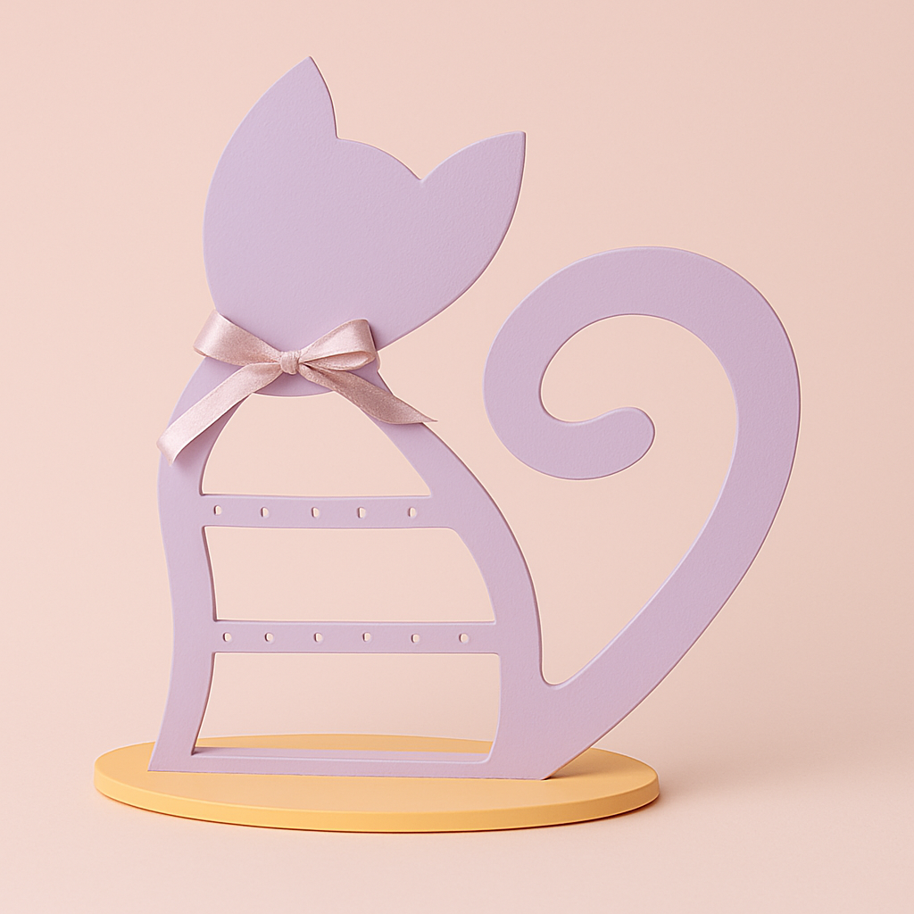 Purrfect Cat Earring Holder & Paw-Shaped Mobile Stand Gift Combo