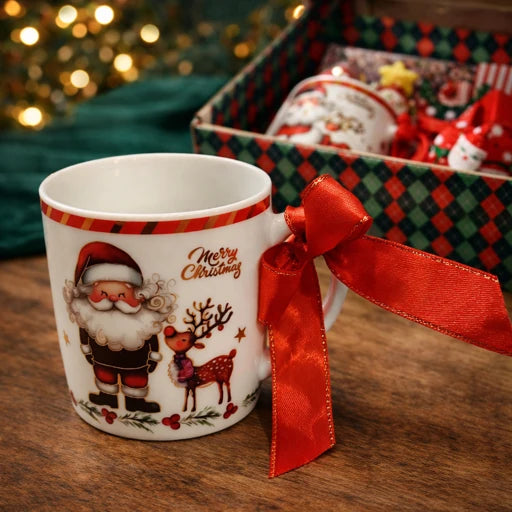 Festive Christmas Joy Hamper – Santa Mug, Tree Décor, Cute Santa Stapler & Gift Box