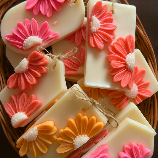 Floral Wax Sachets – Handcrafted Scented Bars & Candle set