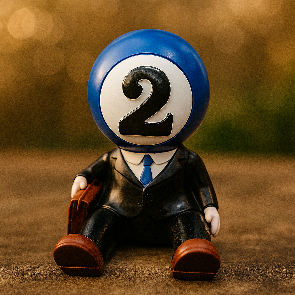 Number 2 Billiard Ball Mobile Stand