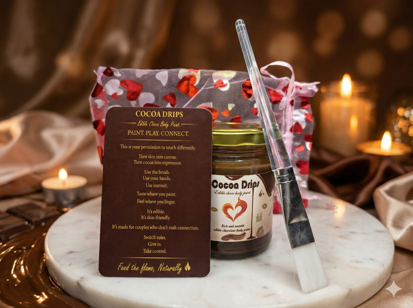 Cocoa Drips – Edible Chocolate Body Paint for Couples