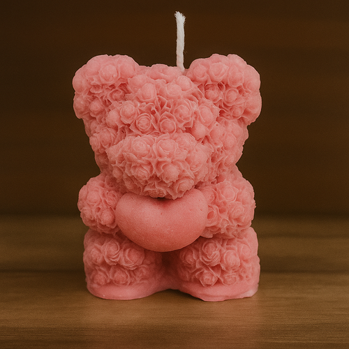 Rose Bear Candle – Romantic Decor & Gift for Loved Ones