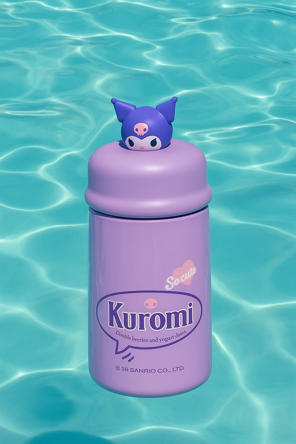 Kuromi “SoCute” Insulated Bottle – Double Berry Yogurt Edition