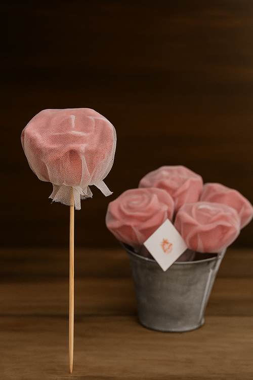 Rose Soap Stick – Scented Handmade Rose in Organza Wrap